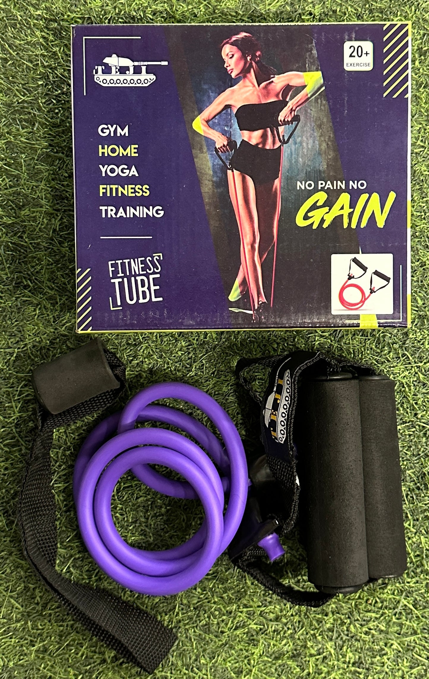Fitness Tube with Handle & Door Attachment